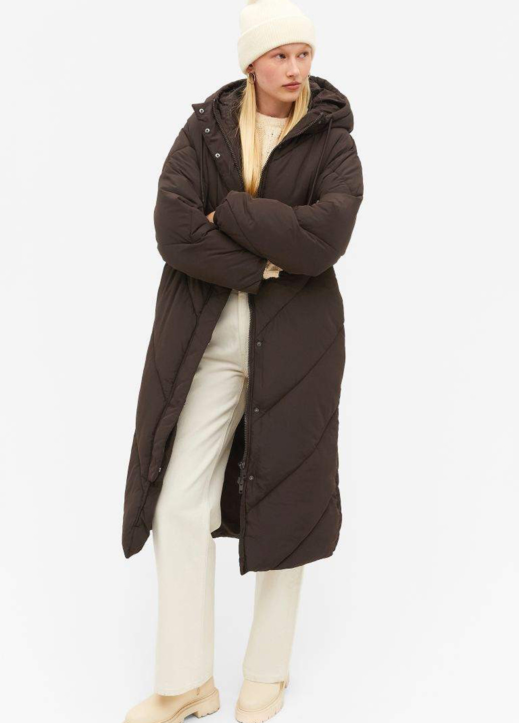 Темно-коричневая демисезонная куртка Monki