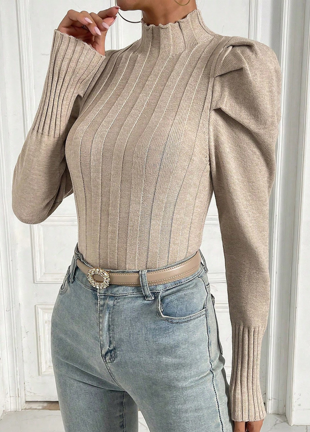 Бежевий демісезонний светр SHEIN