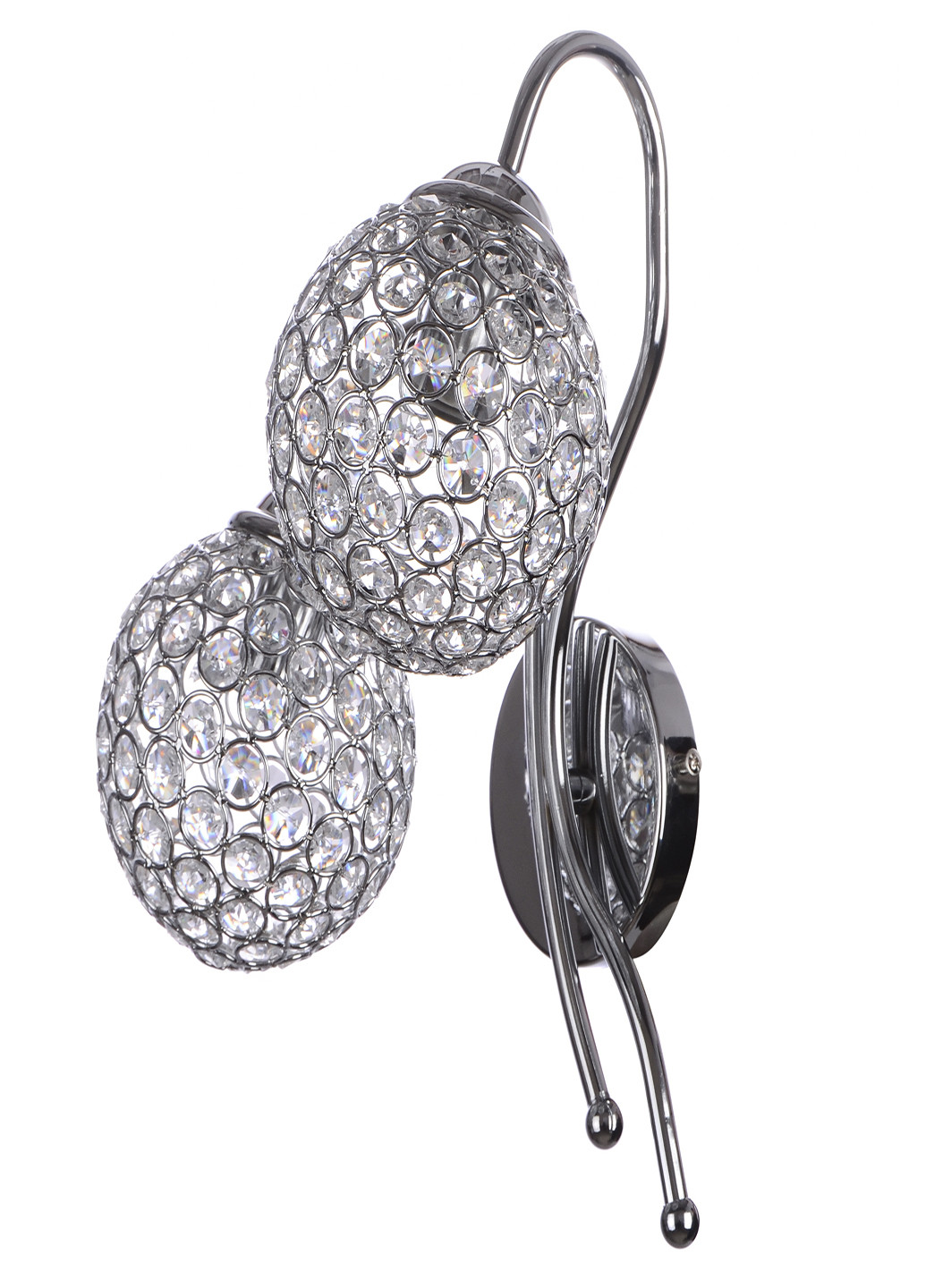 Бра настенное накладное хрустальное BR-01 394W/2 E14 CH Brille (220133469)