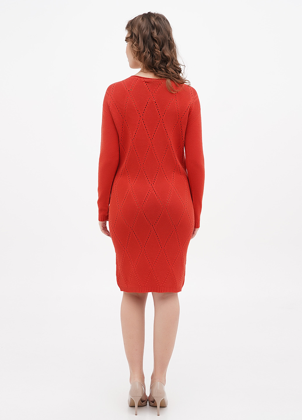 Помаранчева кежуал сукня силуетна Kontatto однотонна