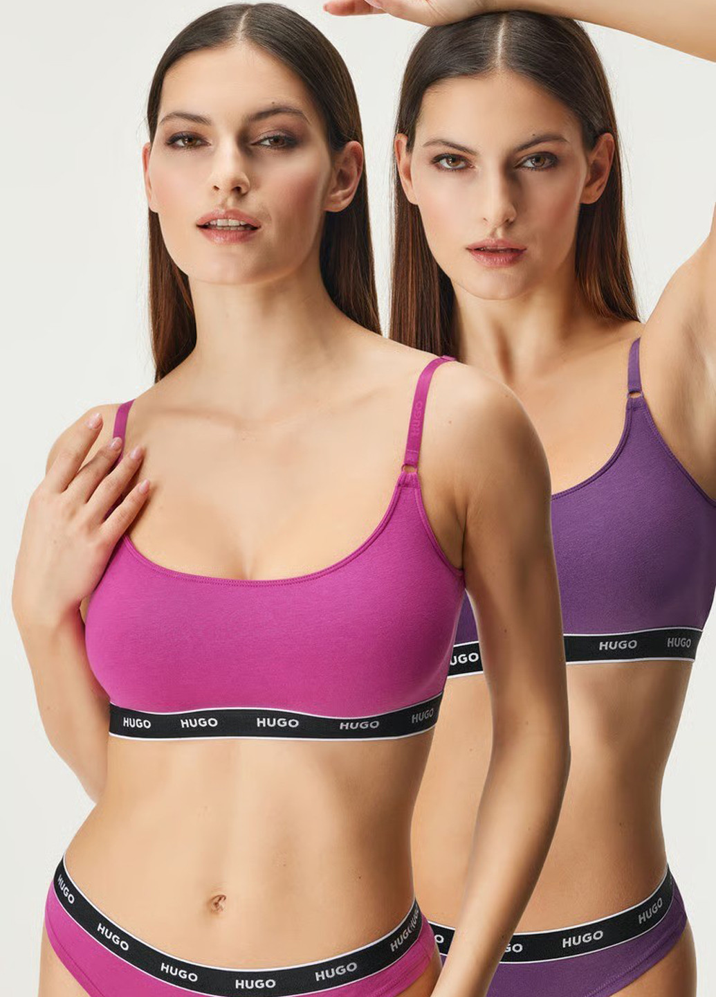 Комбінований топ бюстгальтер (2 шт.) Hugo Boss без кісточок бавовна