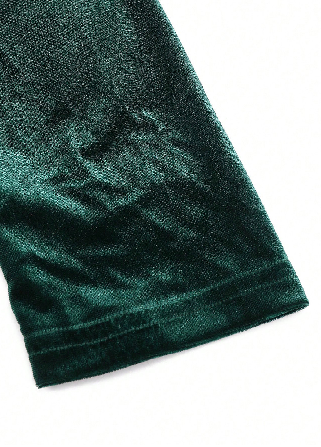 Темно-зеленое праздничный, вечернее платье годе, со шлейфом, а-силуэт, с открытой спиной SHEIN однотонное