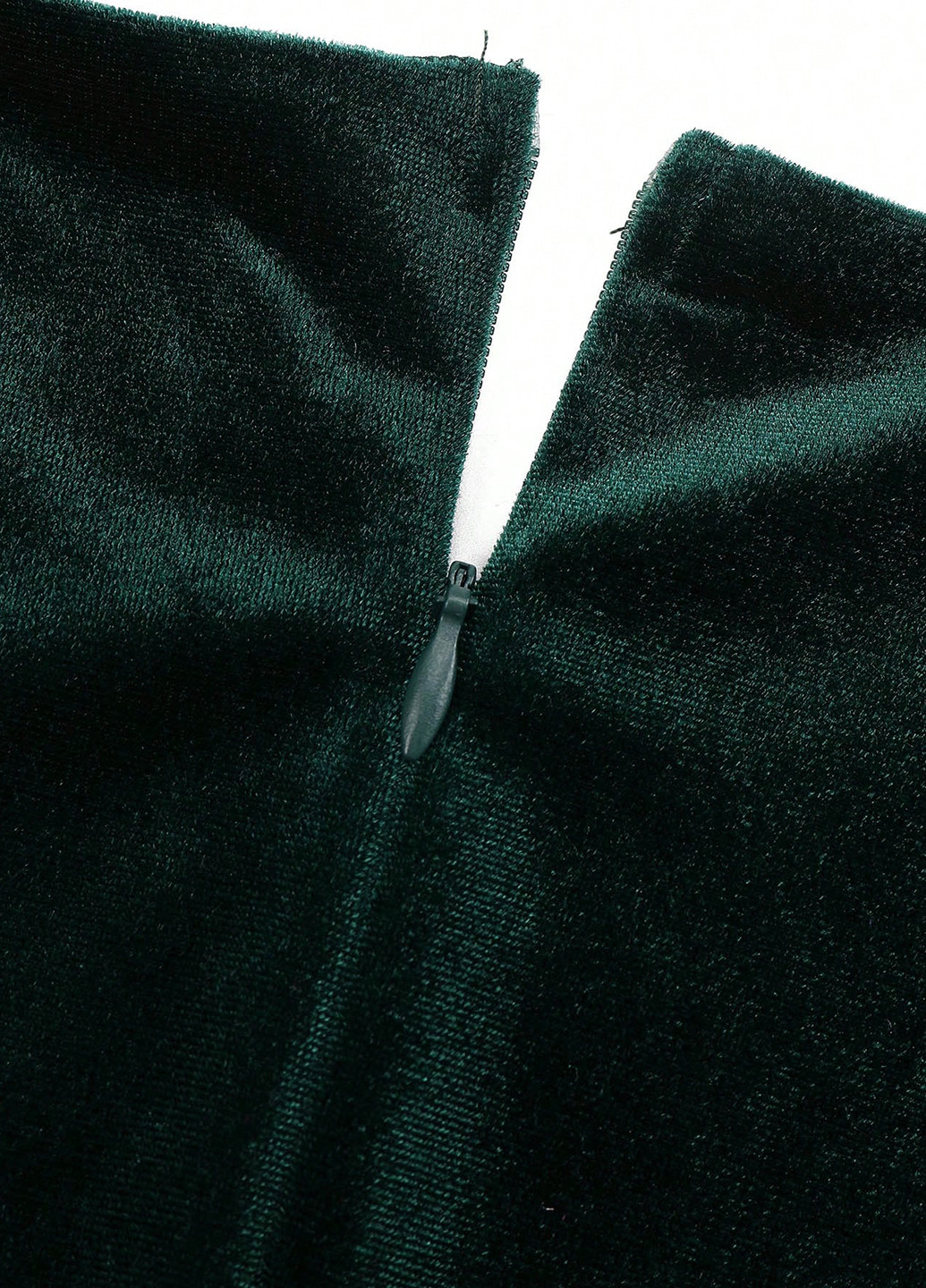 Темно-зеленое праздничный, вечернее платье годе, со шлейфом, а-силуэт, с открытой спиной SHEIN однотонное