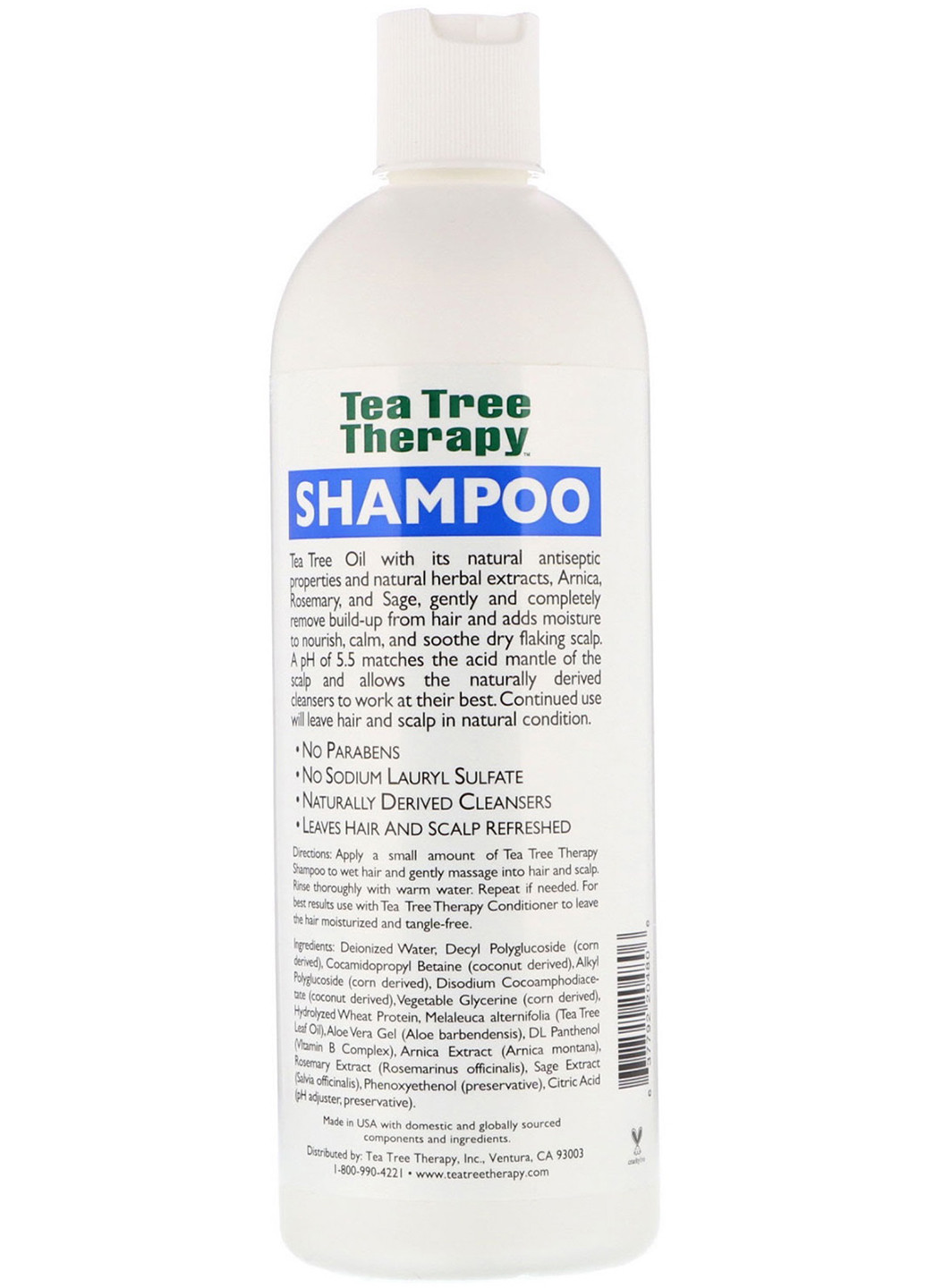 Шампунь для волос с маслом чайного дерева и травяными экстрактами, 473 мл Tea Tree Therapy (243683183)