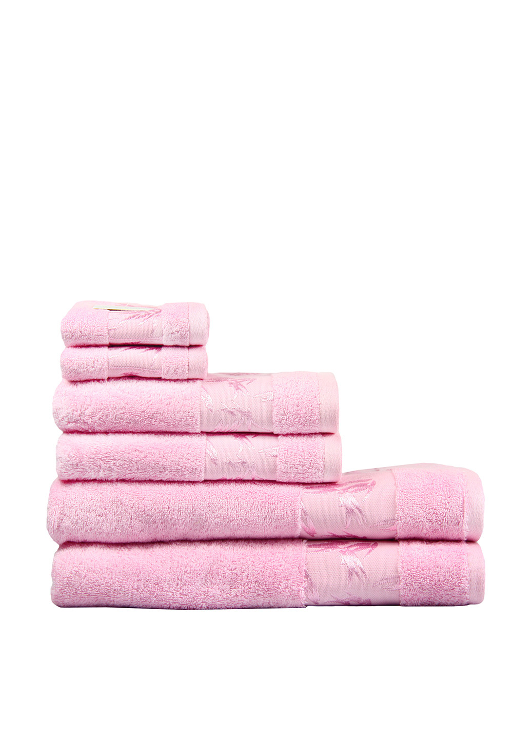 Maisonette полотенце (1 шт.), 76х152 см однотонный светло-розовый производство - Турция