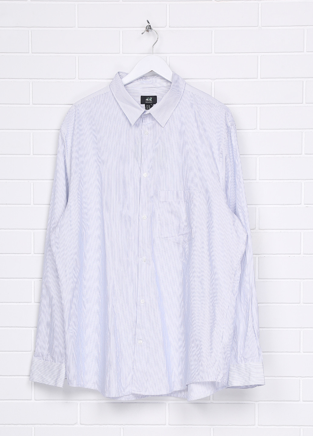 Цветная кэжуал рубашка в полоску H&M с длинным рукавом