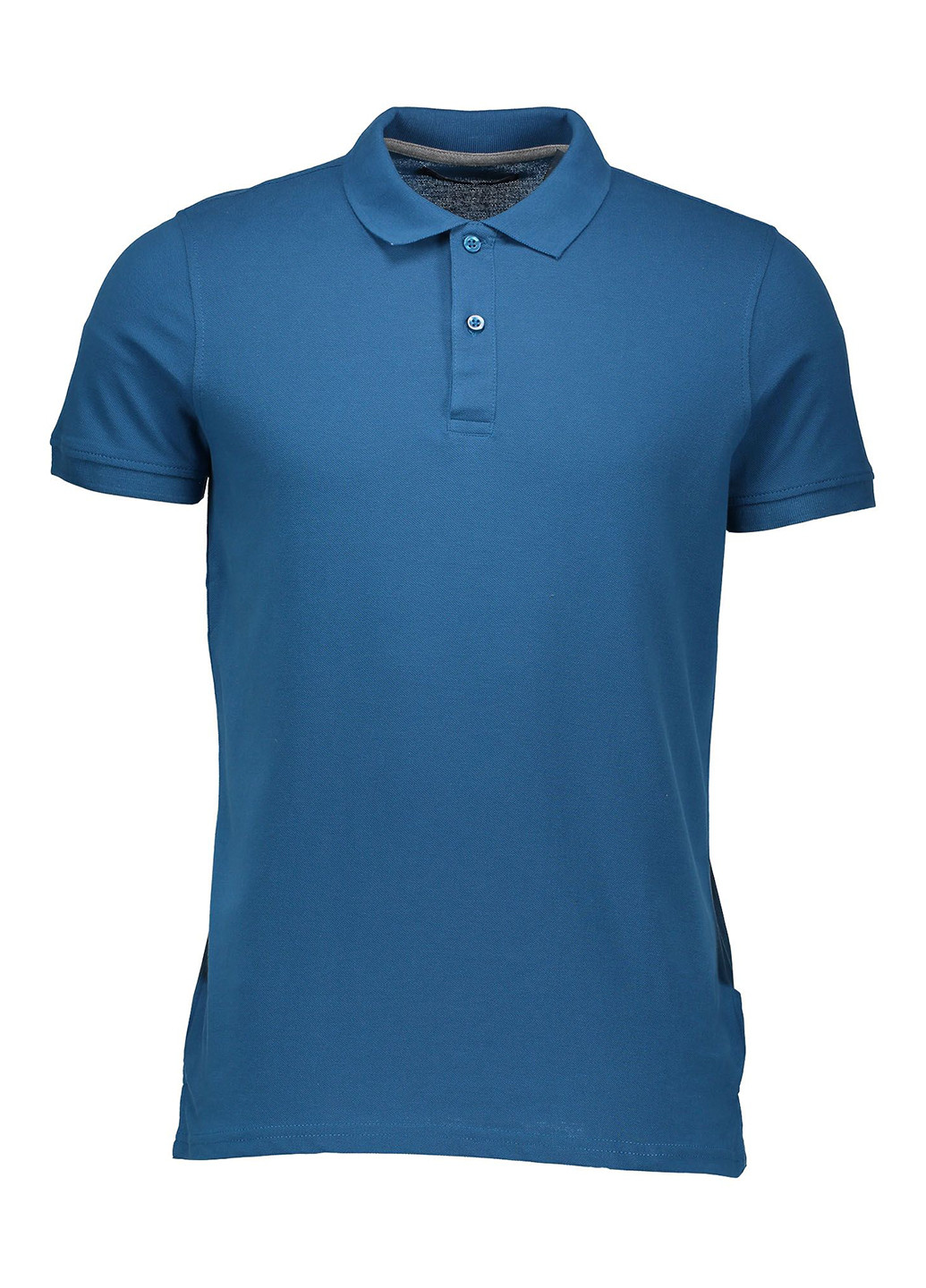 Светло-синяя футболка-поло для мужчин Piazza Italia однотонная