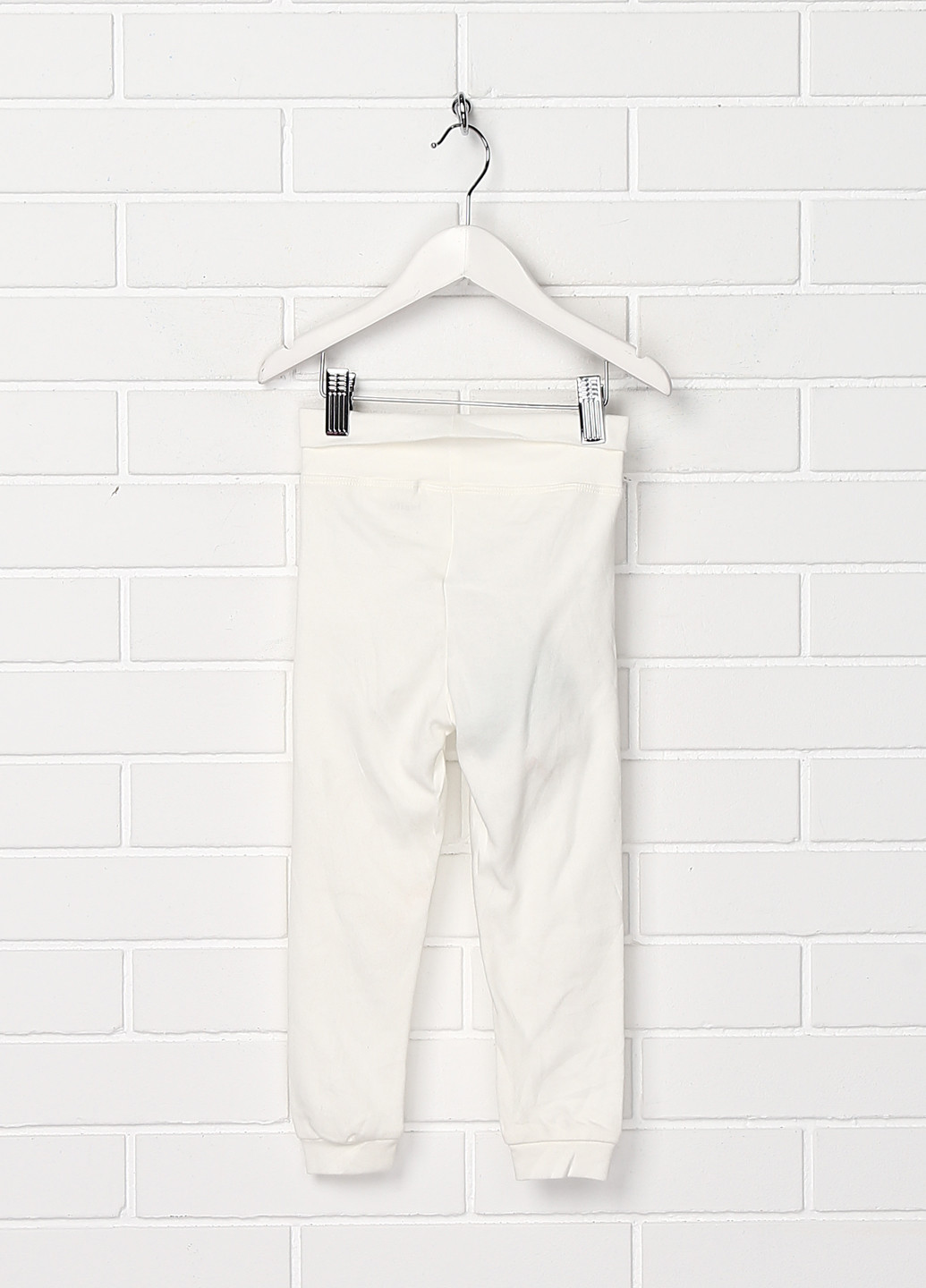 Белые кэжуал демисезонные брюки с высокой талией Lupilu