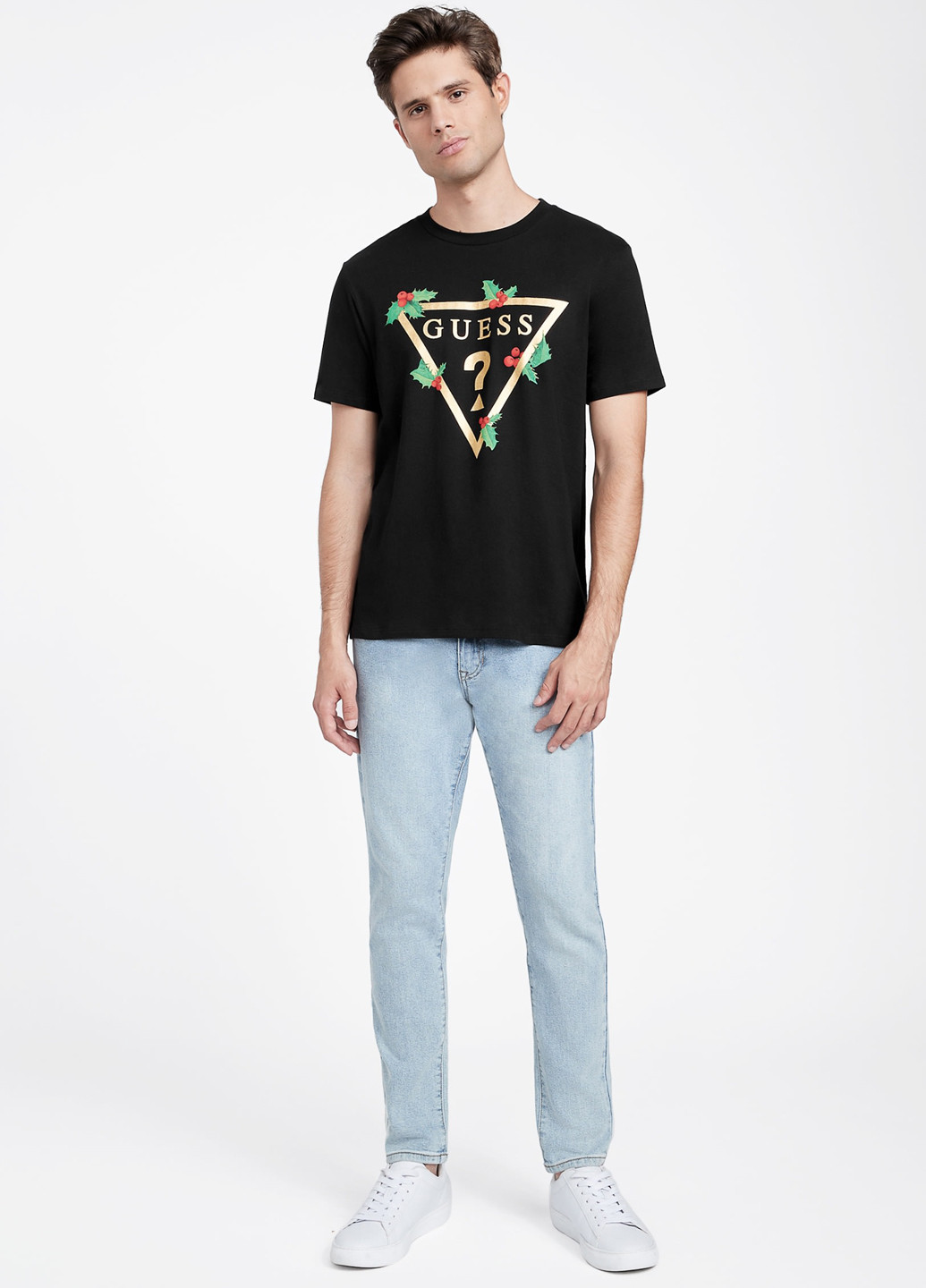 Черная футболка Guess