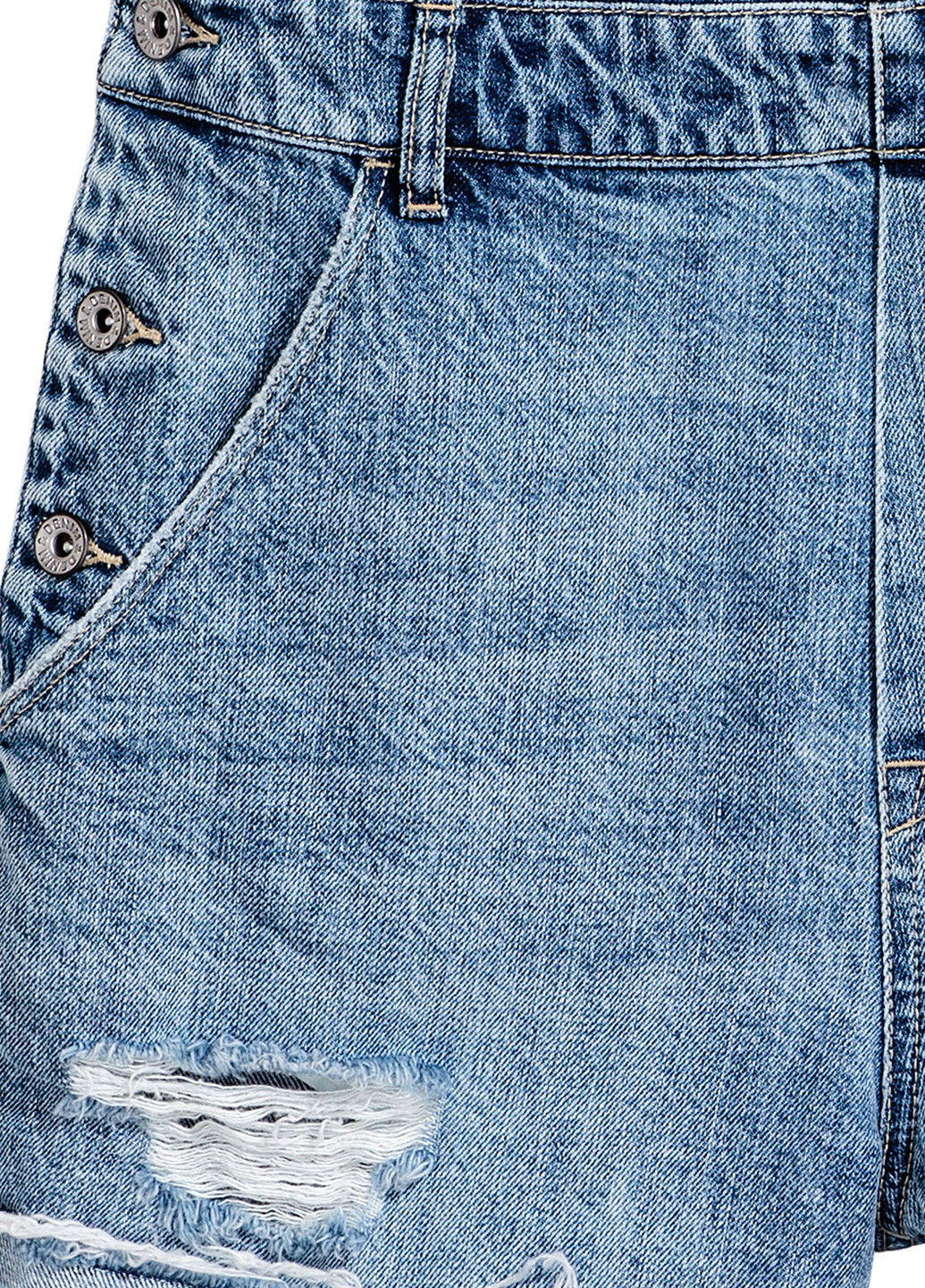 Комбінезон H&M комбінезон-шорти однотонний блакитний джинсовий