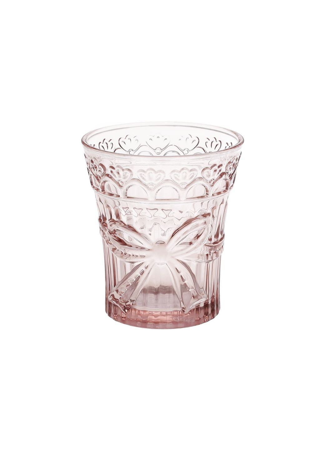 Склянка низька Bona Di 581-014 260 мл рожева BonaDi (253609909)