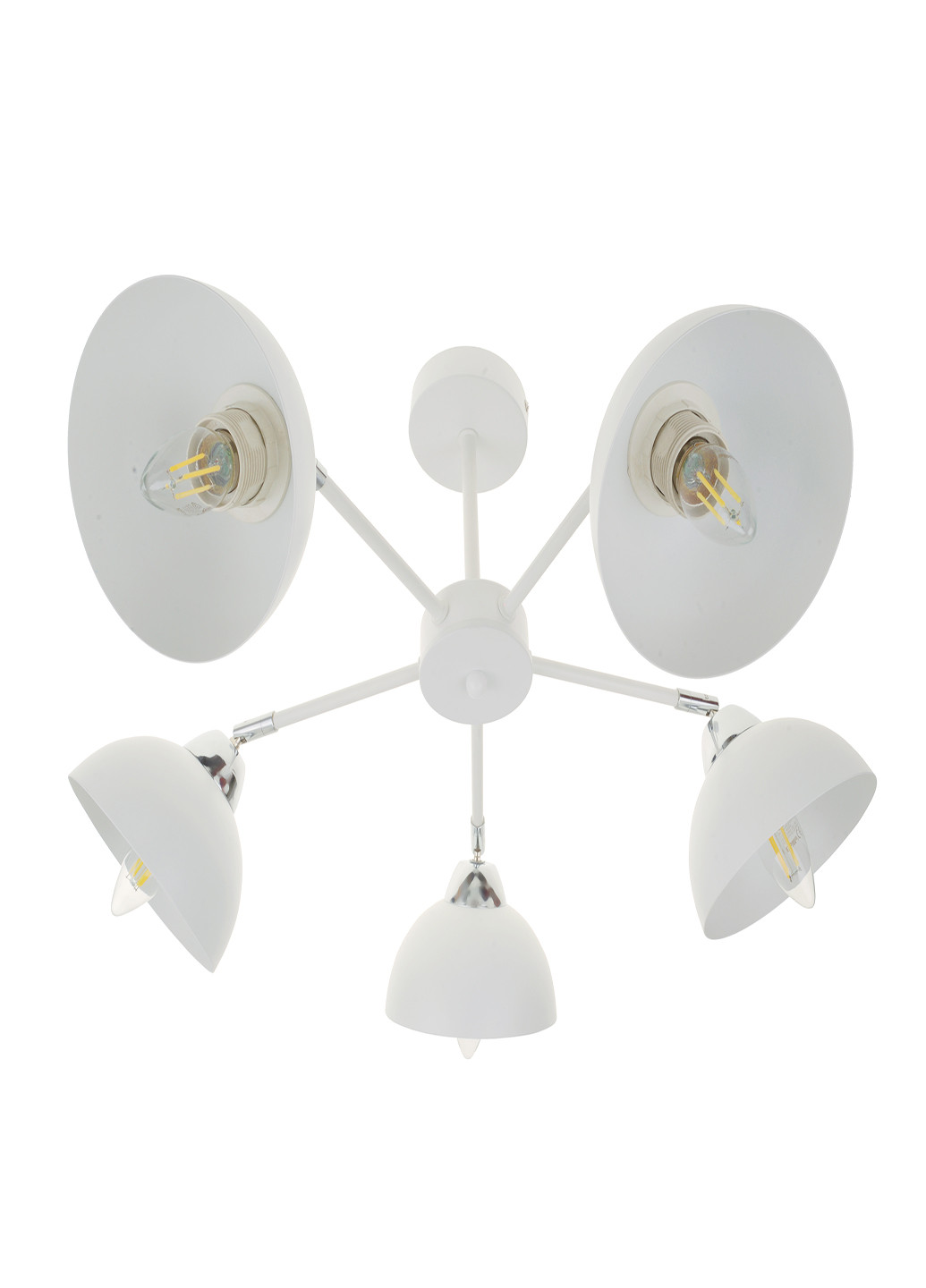 Люстра білого кольору на 5 лампочок BL-998S/5 E27 WH/CH Brille (251290863)