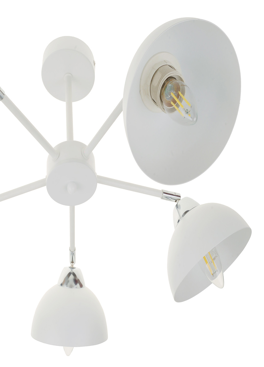 Люстра білого кольору на 5 лампочок BL-998S/5 E27 WH/CH Brille (251290863)