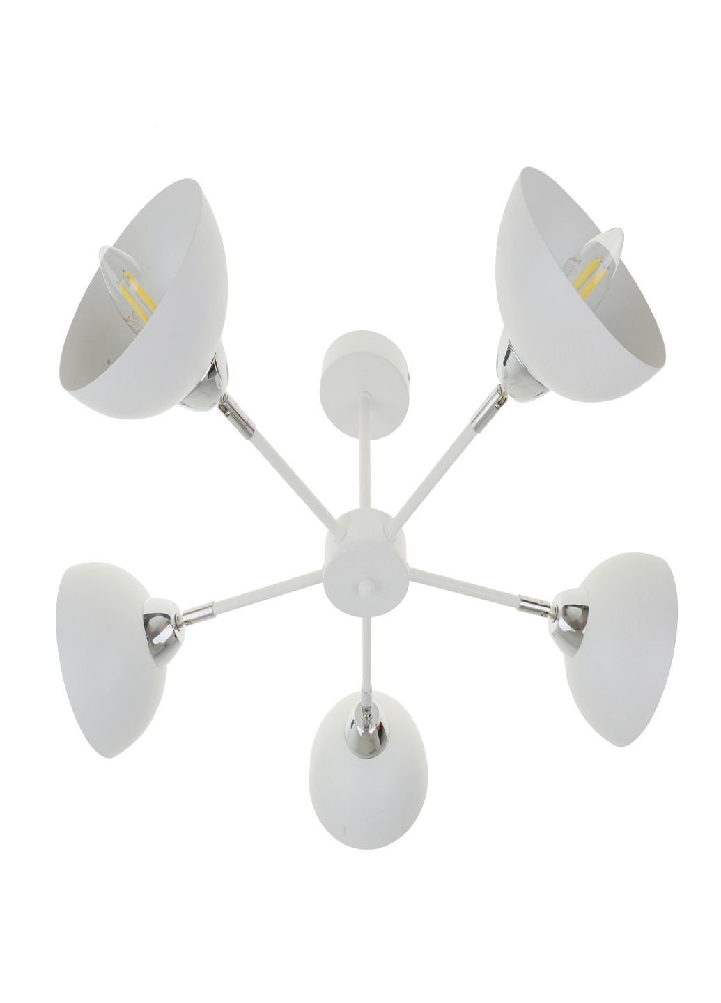 Люстра білого кольору на 5 лампочок BL-998S/5 E27 WH/CH Brille (251290863)