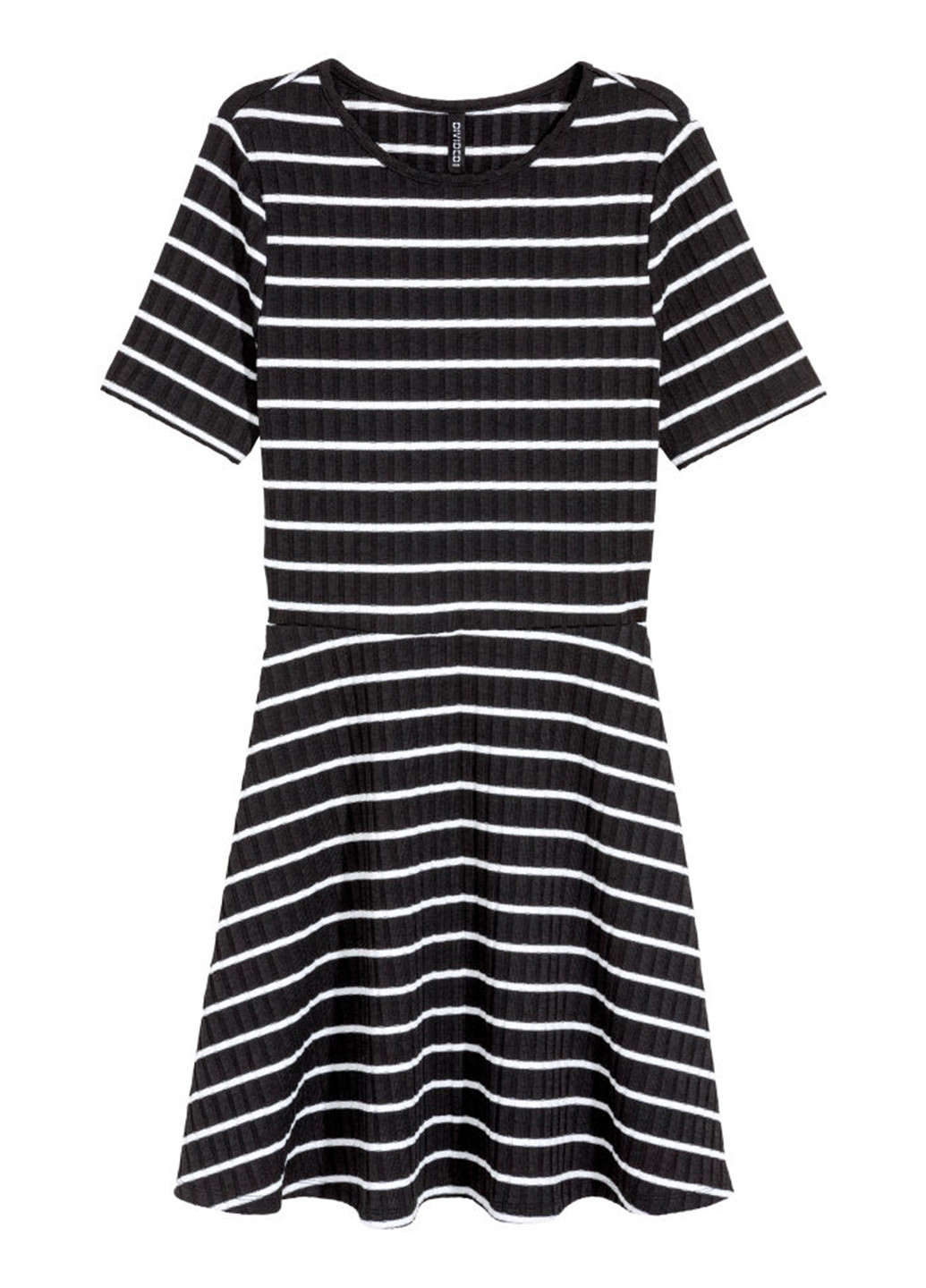 Чорно-білий кежуал плаття, сукня а-силует H&M