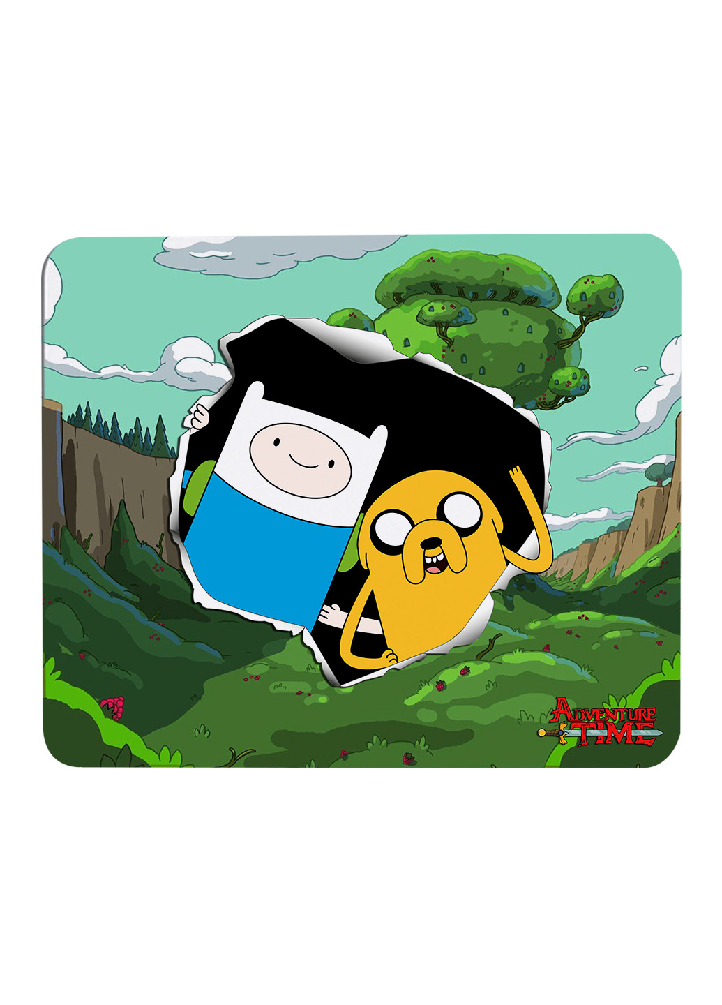 Коврик для мышки Финн и Джейк пес Время приключений (Adventure Time) (25108-1581) 29х21 см MobiPrint (224437178)