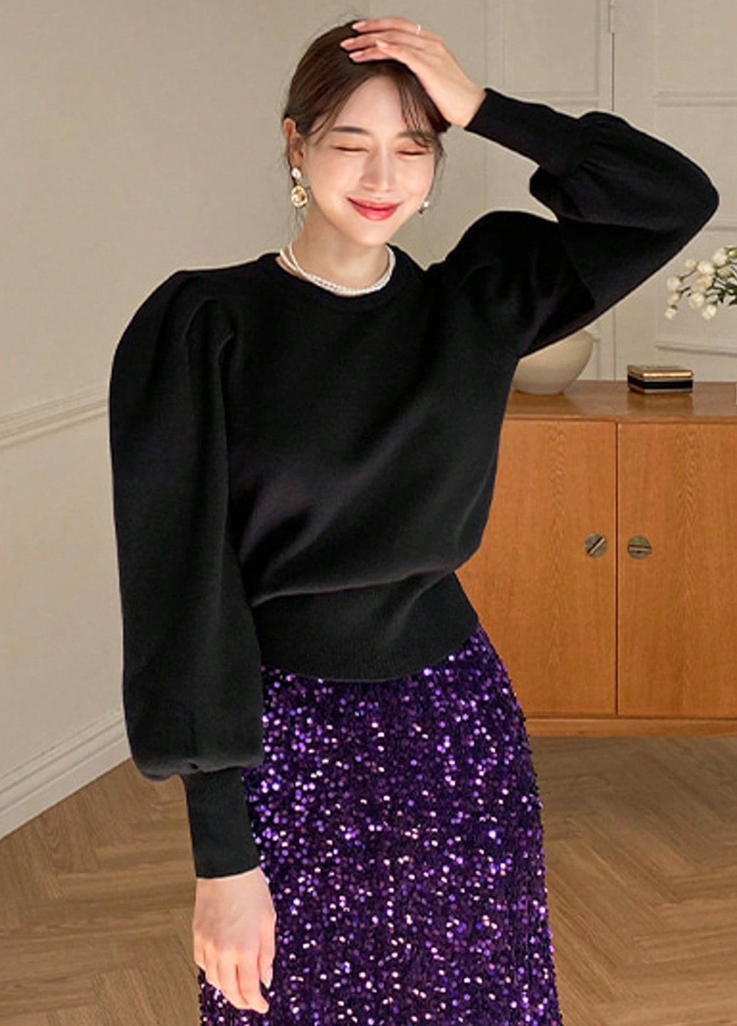 Черный демисезонный джемпер джемпер Dazy