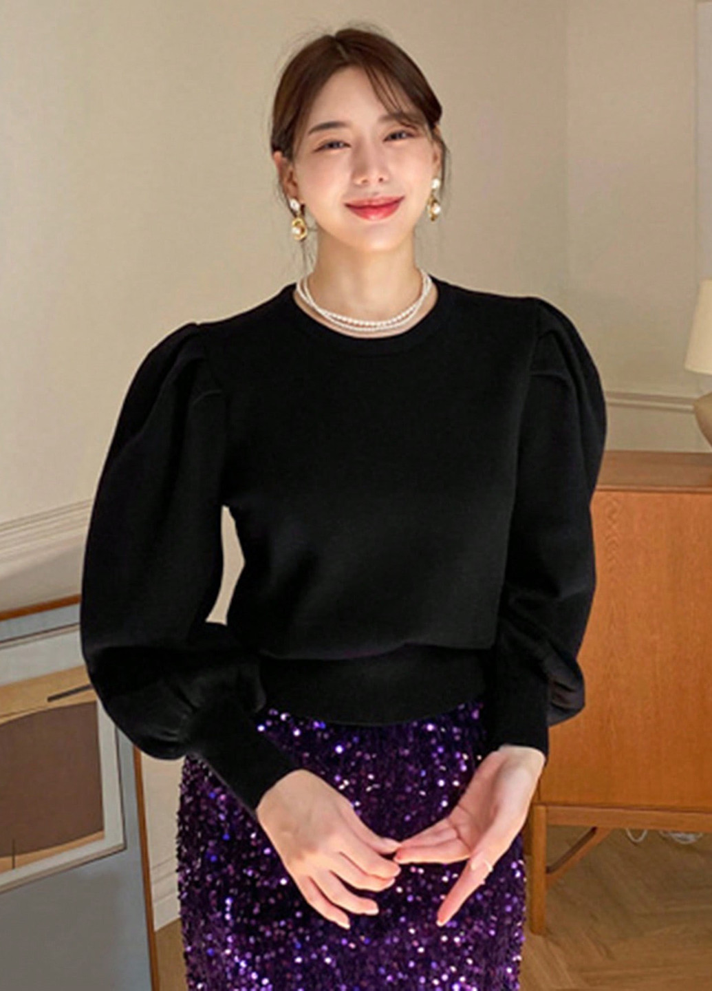 Черный демисезонный джемпер джемпер Dazy