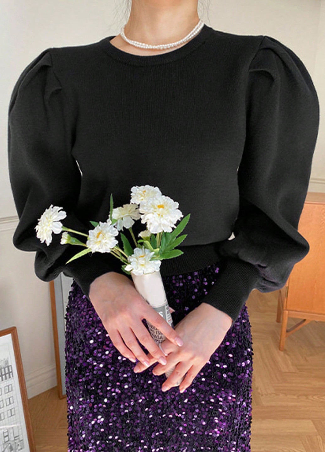 Черный демисезонный джемпер джемпер Dazy