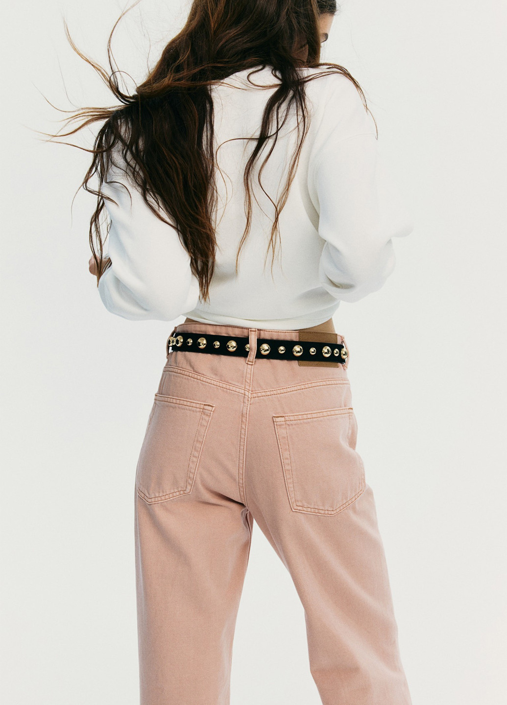 Білий світшот H&M однотонний вишивка рішельє (366778438)