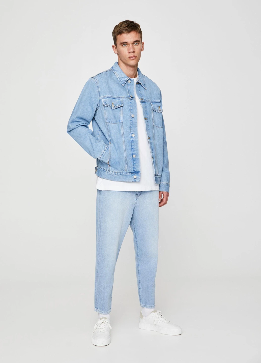 Світло-блакитна джинсова куртка,блідо-блакитний, Pull & Bear
