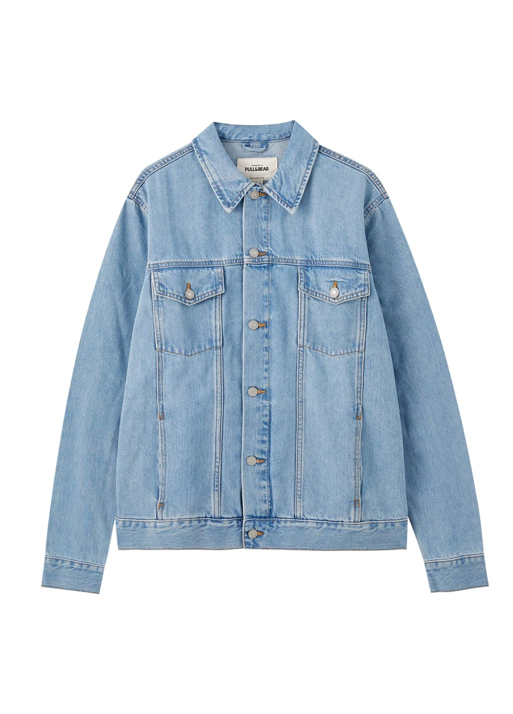 Світло-блакитна джинсова куртка,блідо-блакитний, Pull & Bear
