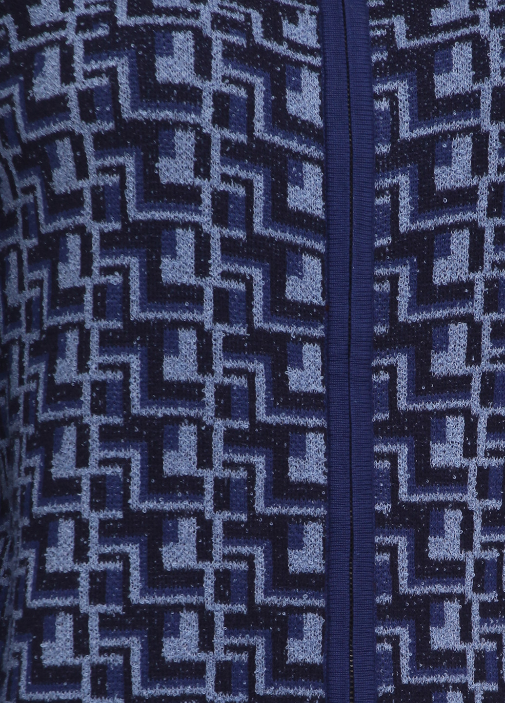 Кофта Signature з довгим рукавом геометрична синя кежуал