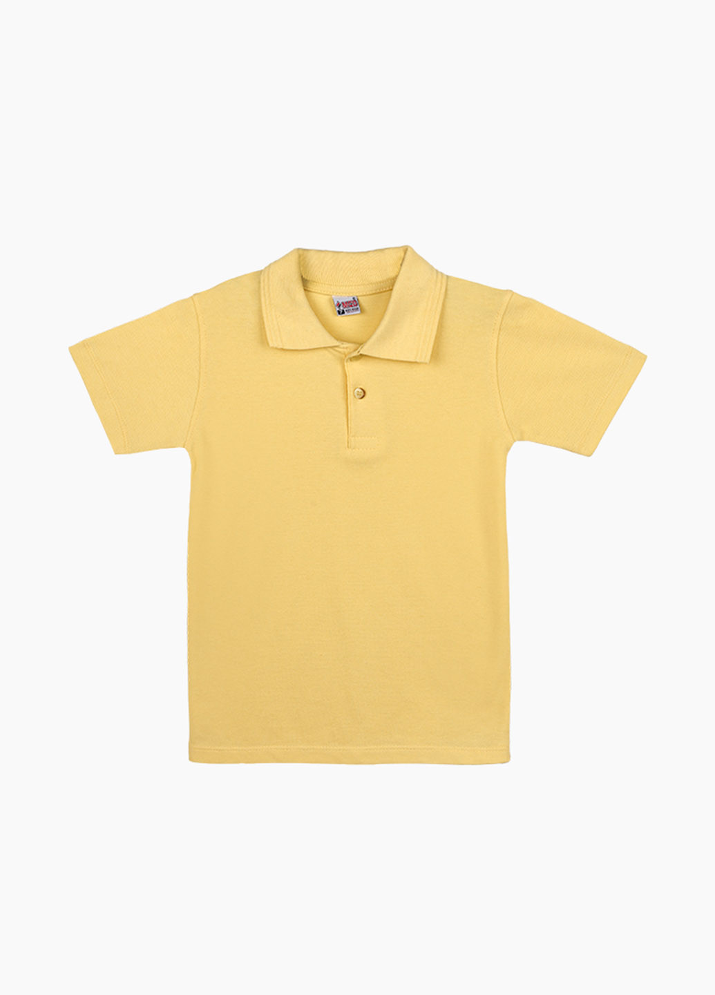 Желтая детская футболка-поло для мальчика Pitiki kids однотонная
