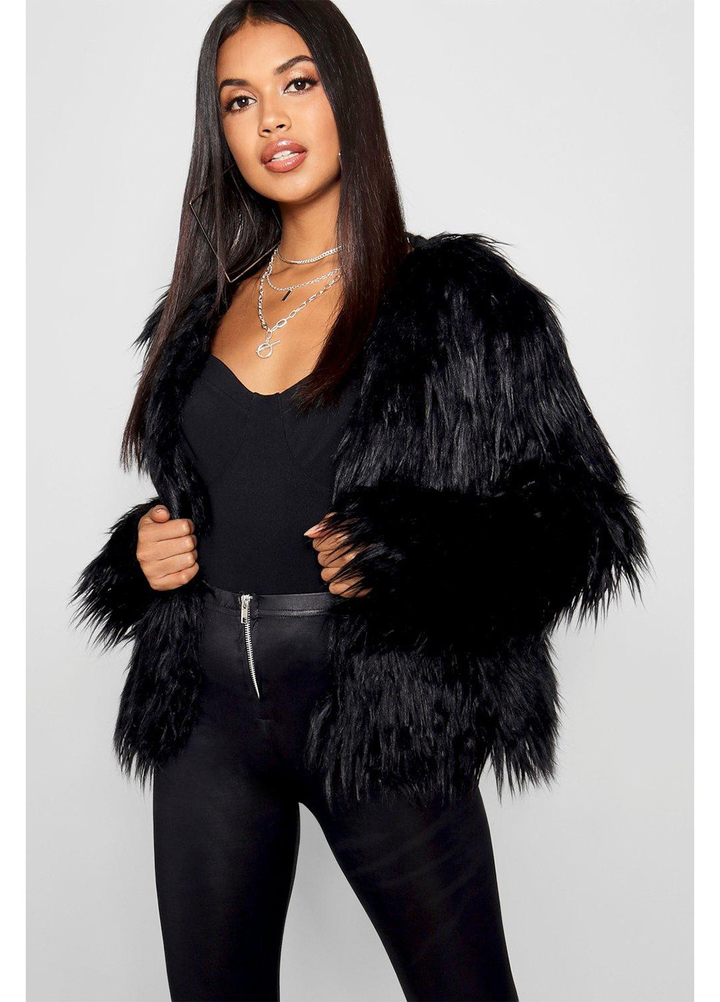 Чорна демісезонна куртка Boohoo