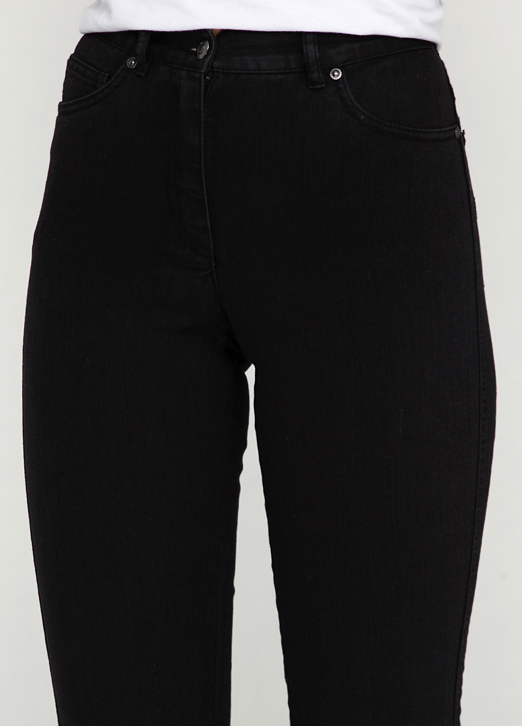Джинси Brandtex Collection завужені однотонні чорні джинсові