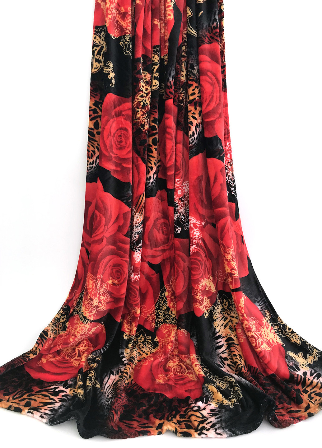 Плед мікрофібра пухнатий і густий, 170*250см "Червона троянда" Mulberry-Home (197278695)