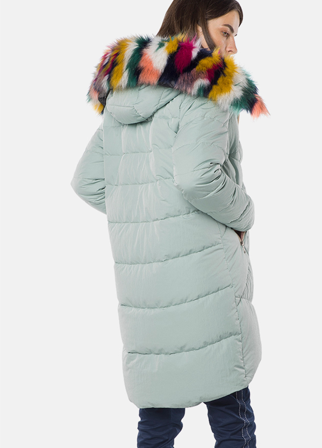 Мятная зимняя куртка MR 520