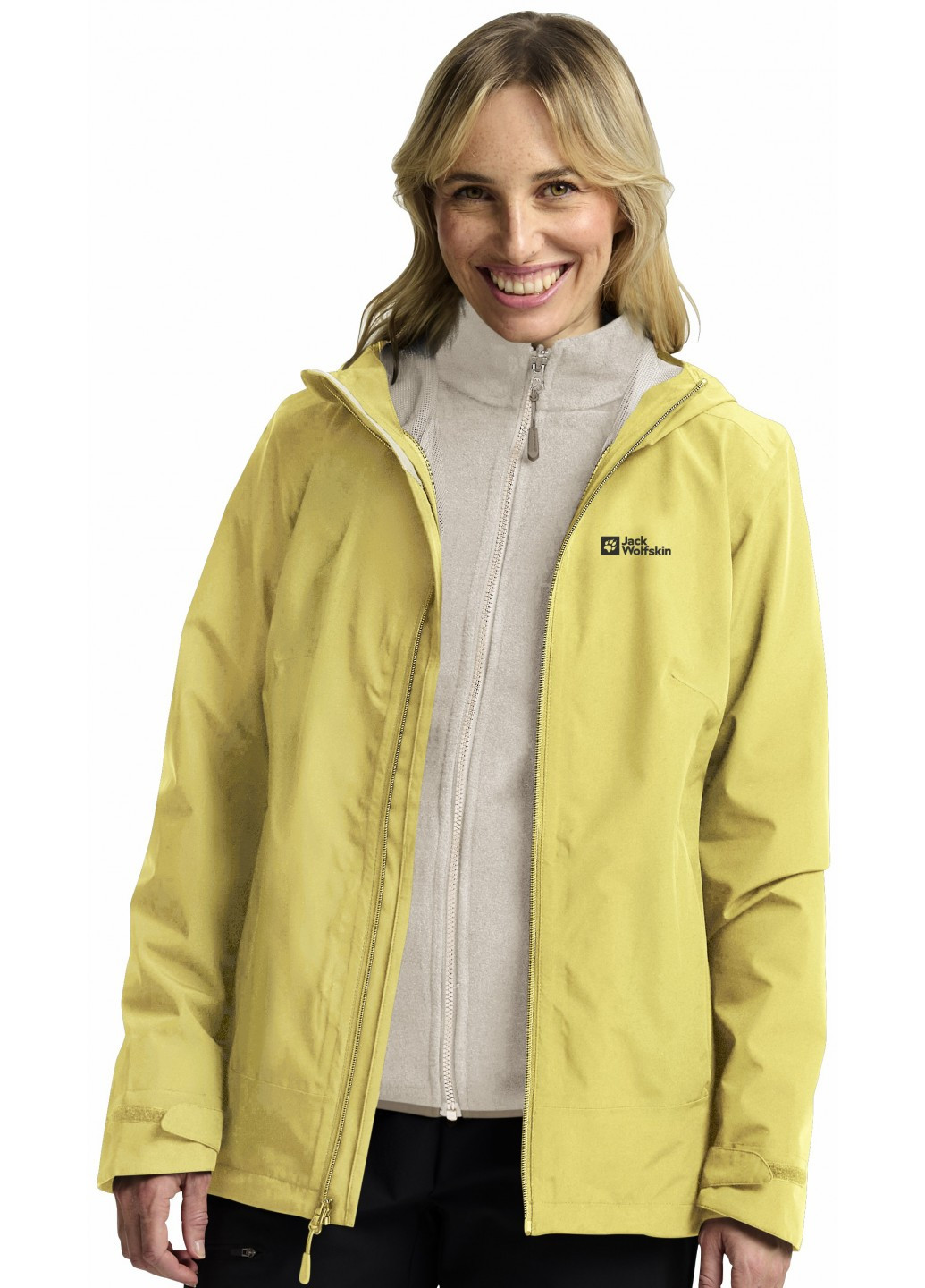 Гірчична демісезонна куртка куртка-трансформер Jack Wolfskin 1115621_M0064