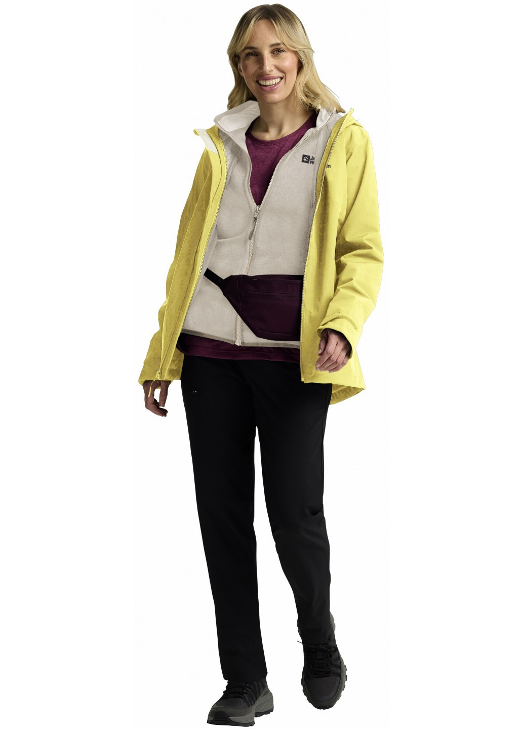 Гірчична демісезонна куртка куртка-трансформер Jack Wolfskin 1115621_M0064