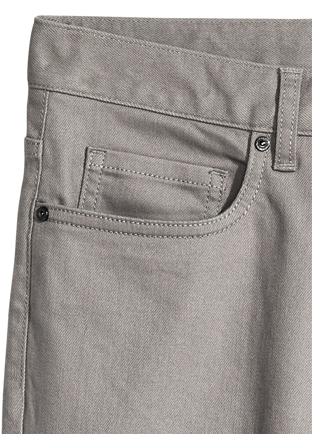 Серые демисезонные со средней талией джинсы H&M