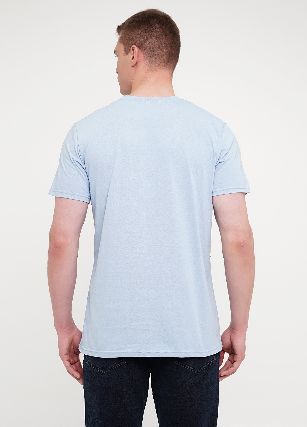 Блакитна чоловіча футболка з принтом "san francisco" KASTA design