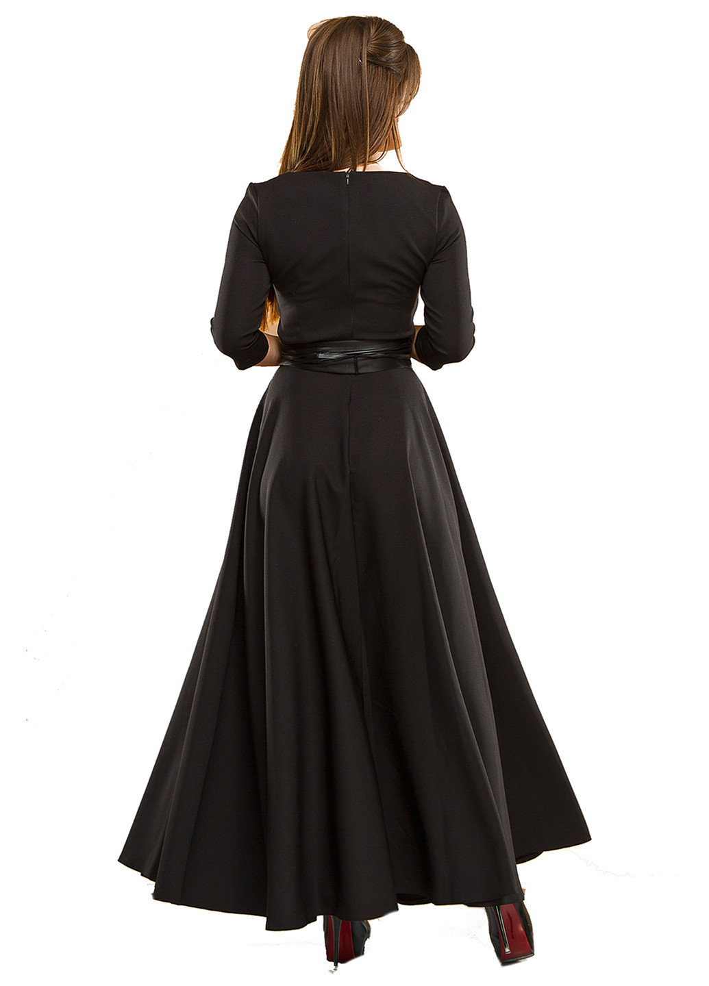 Чорна кежуал сукня Lady Style однотонна
