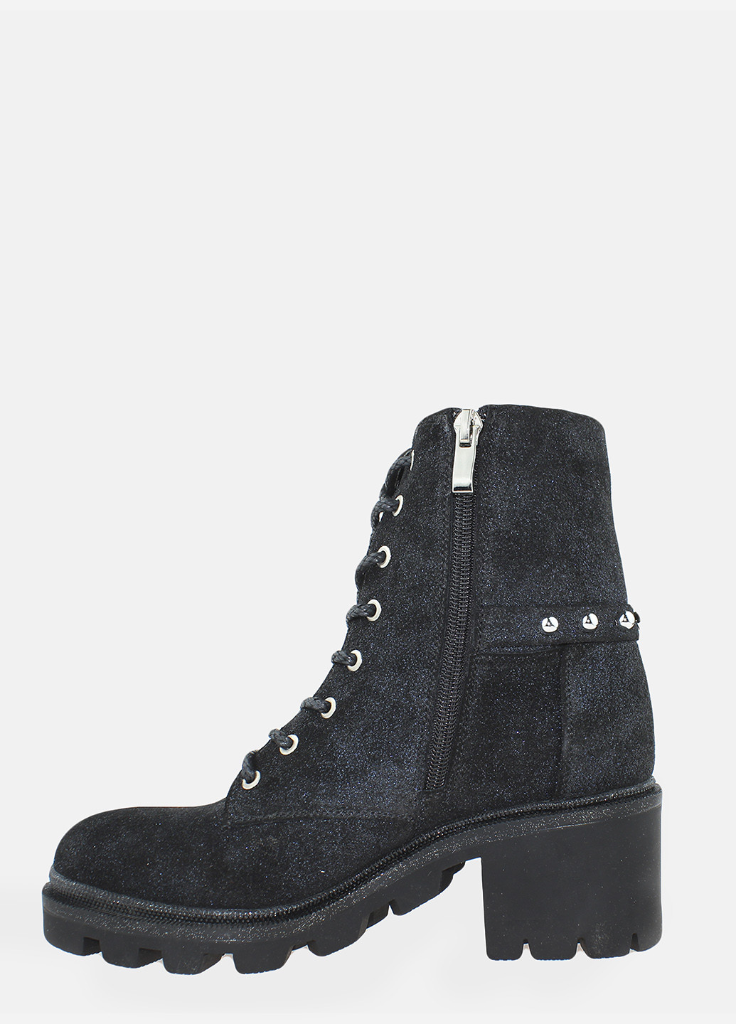 Зимние ботинки rf4459-11 черный-синий Favi из натуральной замши