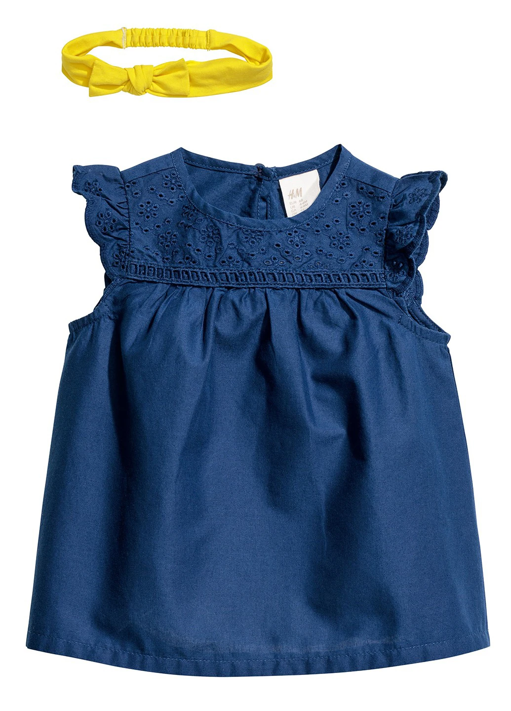 Темно-синий летний комплект (повязка, туника) H&M