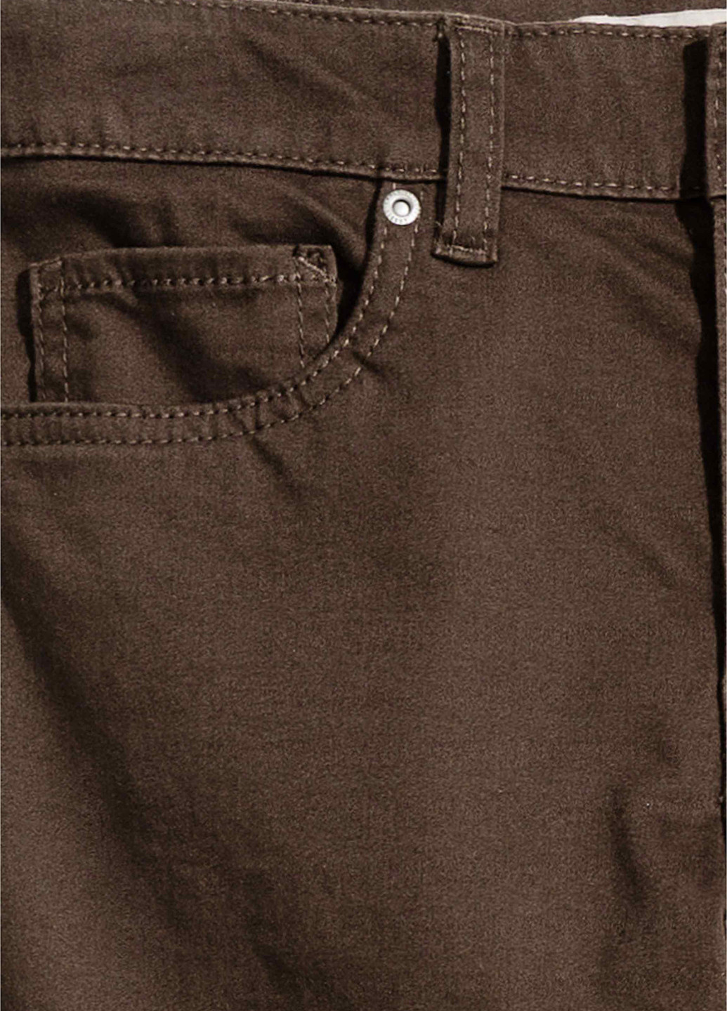 Коричневые демисезонные прямые джинсы H&M