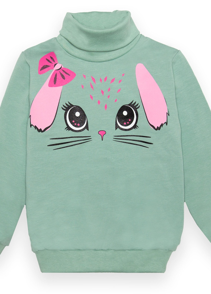 Зелений демісезонний дитячий светр для дівчинки sv-22-2-5 Габби