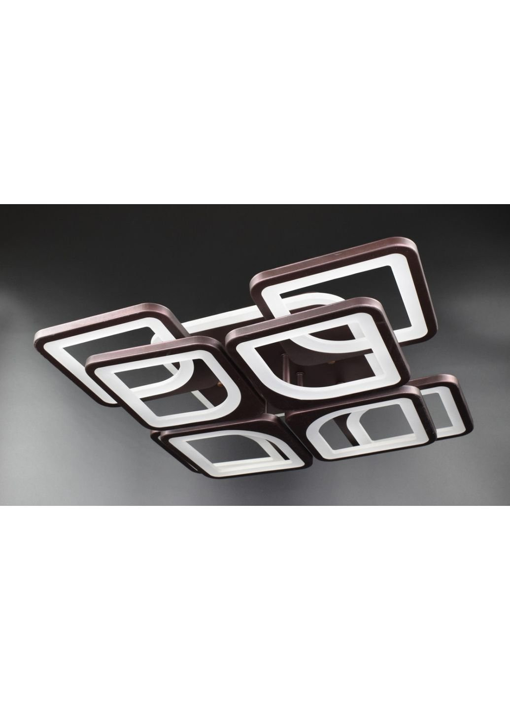 Люстра потолочная LED с пультом A2281/4+4S-RGB-cf Коричневый 11х43х43 см. Sunnysky (253627038)