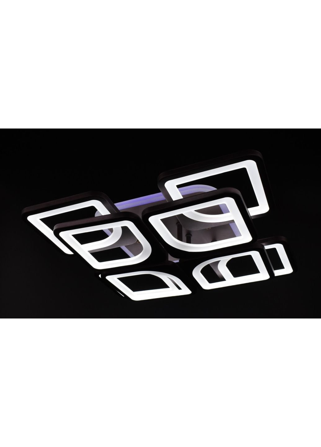 Люстра потолочная LED с пультом A2281/4+4S-RGB-cf Коричневый 11х43х43 см. Sunnysky (253627038)