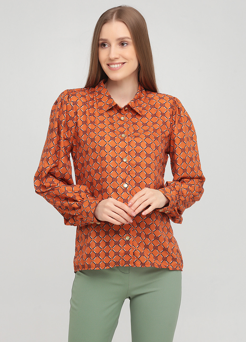 Оранжевая демисезонная блуза New Imperial
