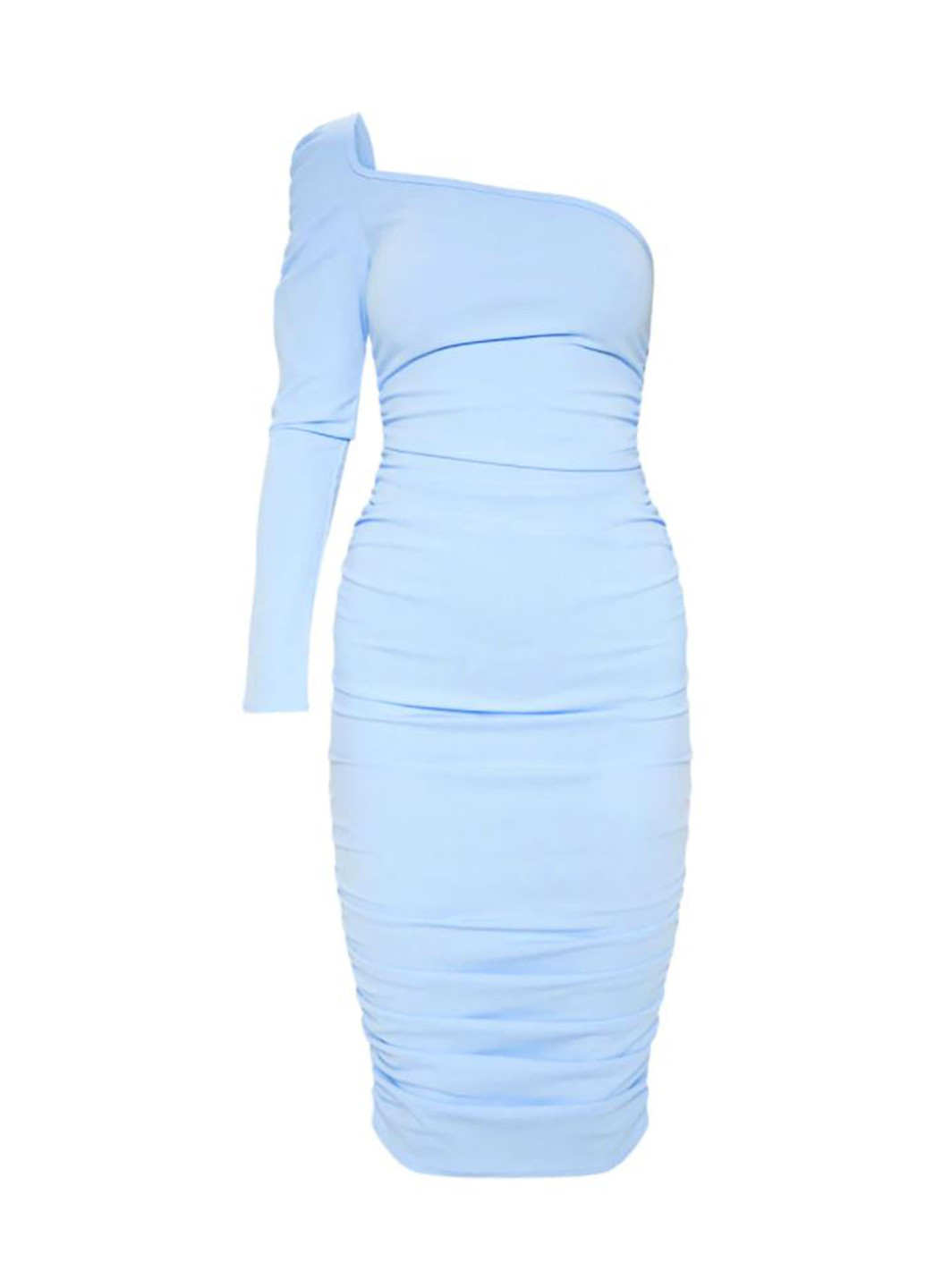 Голубое коктейльное платье PrettyLittleThing однотонное