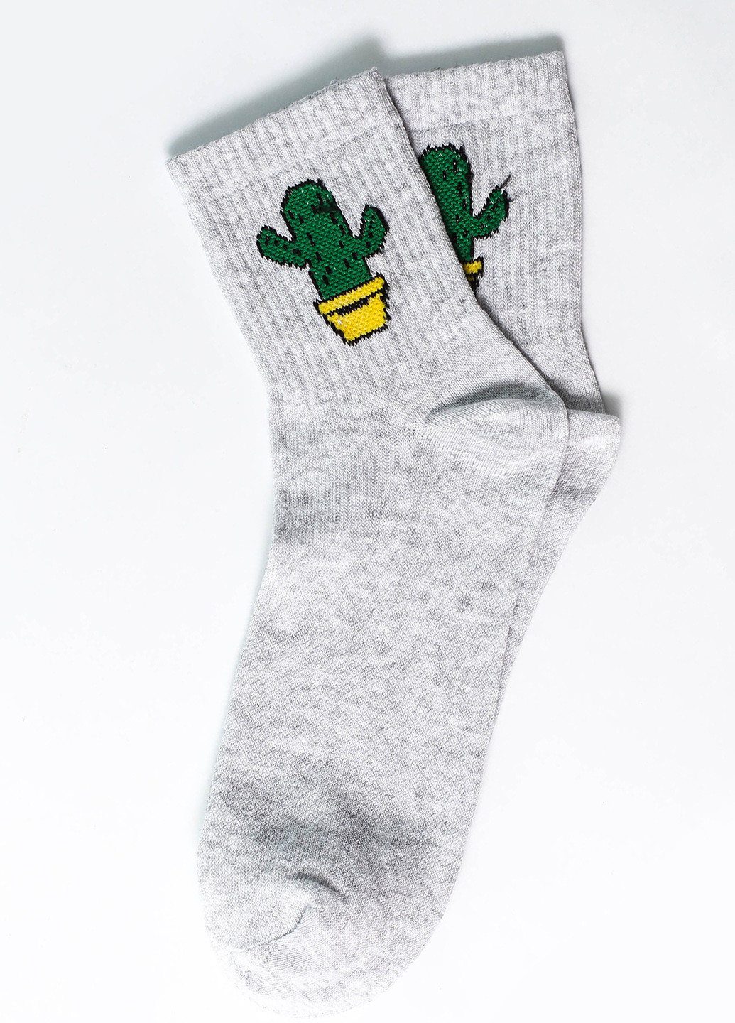 Шкарпетки Кактус сірий Rock'n'socks сірі повсякденні