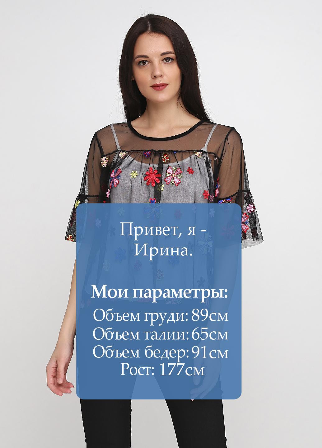 Черно-белая летняя блуза Kristina Mamedova