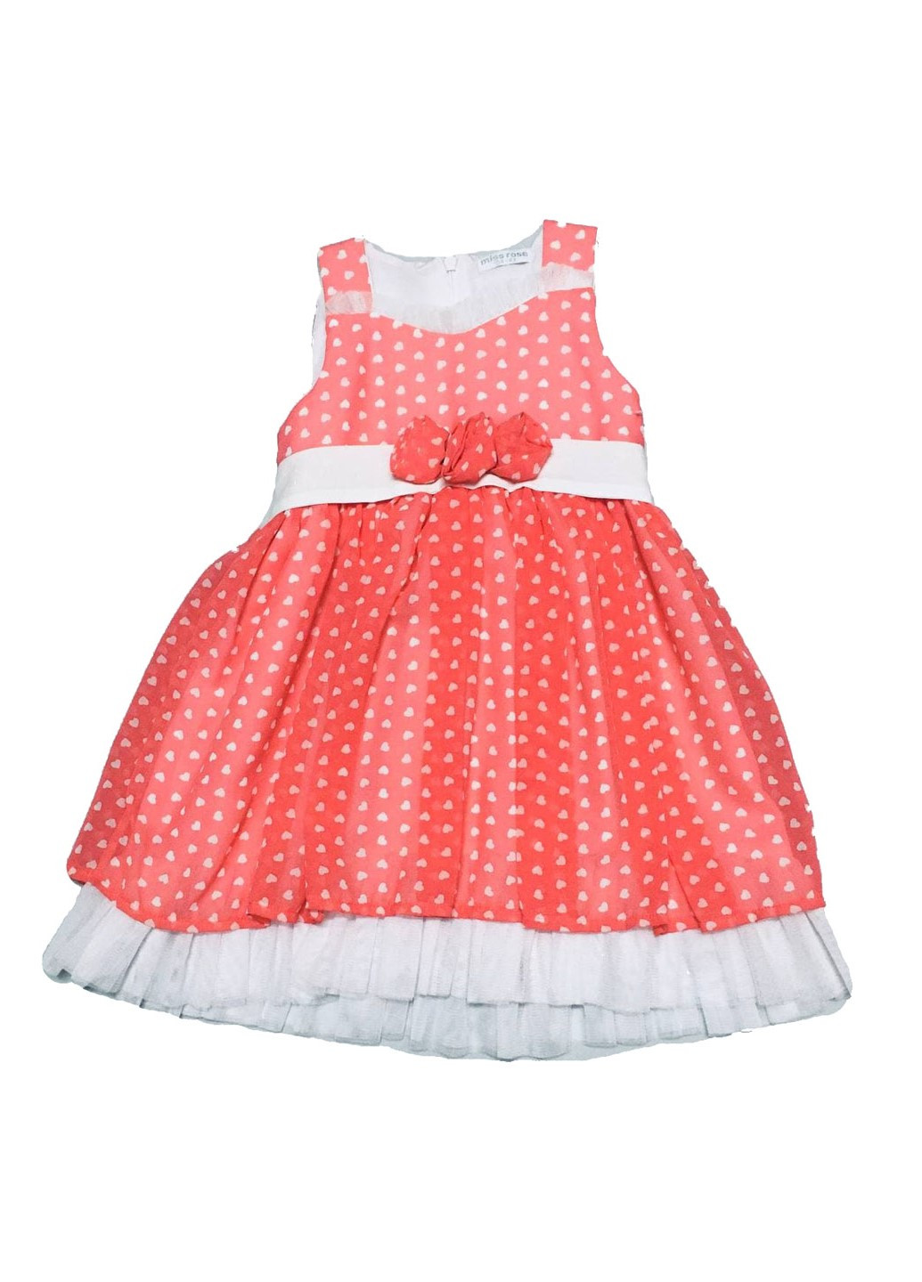 Коралловое праздничный платье Baby Rose сердечки