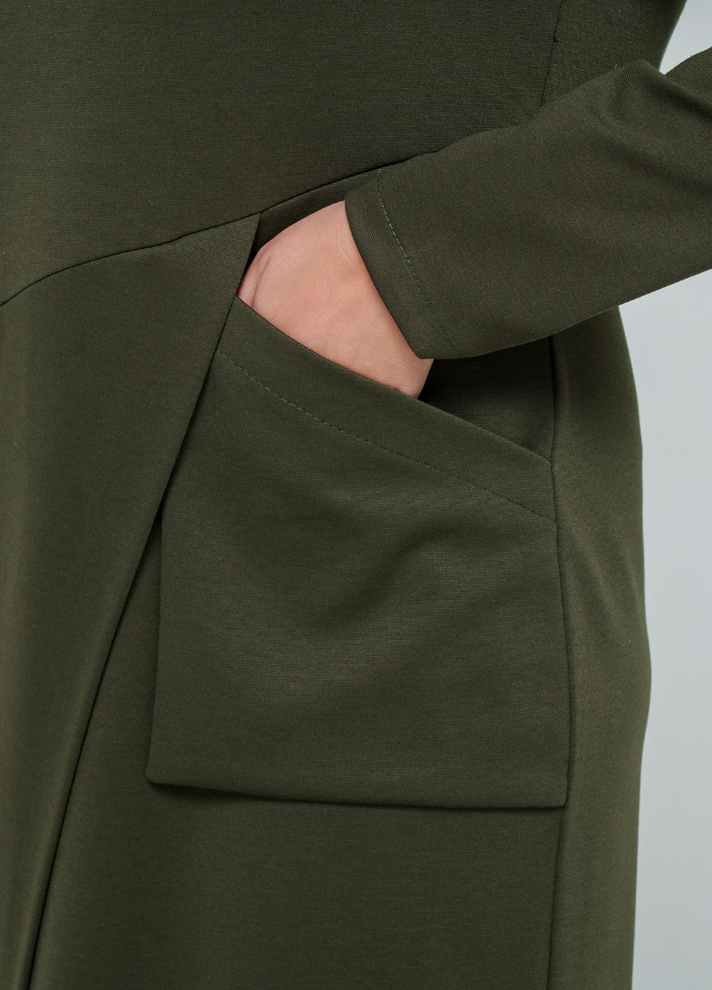 Оливкова (хакі) кежуал сукня A'll Posa однотонна