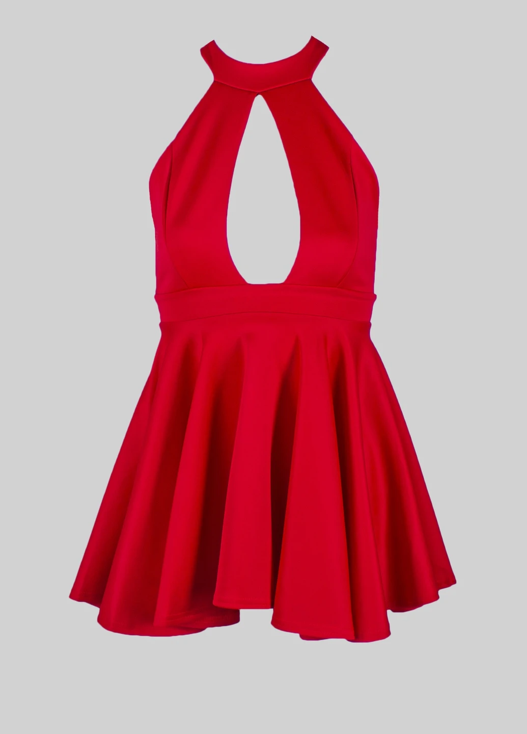 Красное кэжуал платье Boohoo однотонное